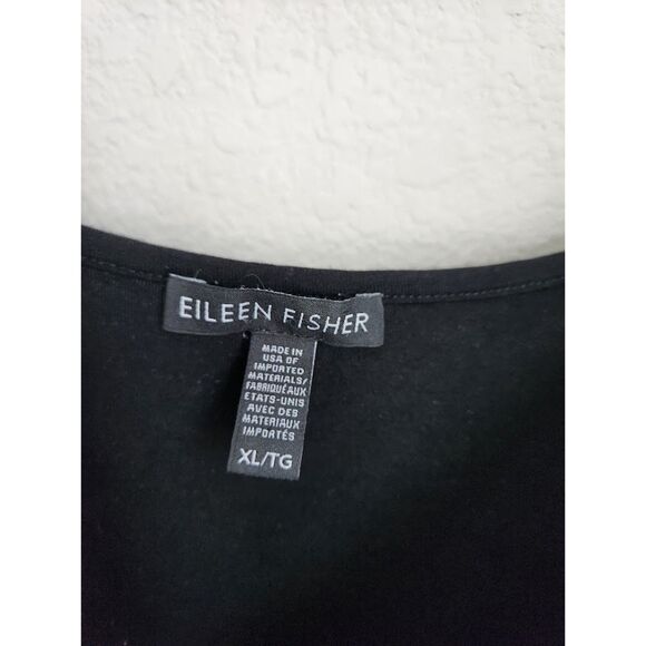 Eileen Fisher Black Scoop Neck Tank Top | Size XL - Picture 3 of 8